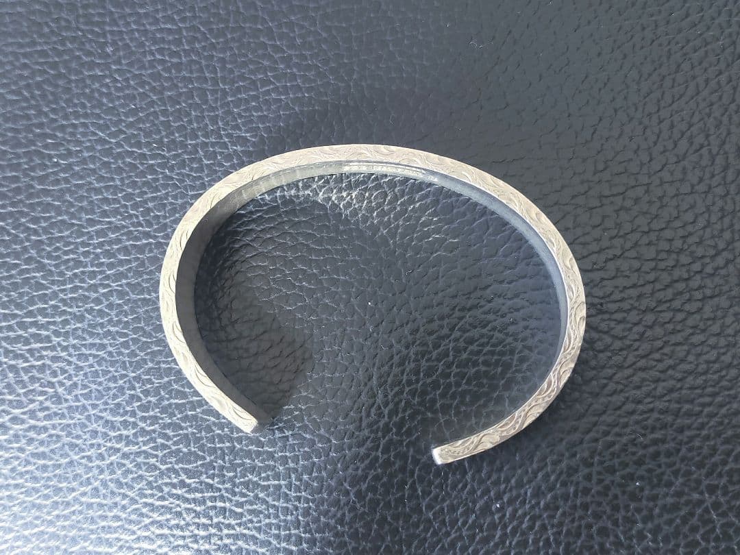 銀 シルバー 925 ブレスレット ハワイアン バングル DEOSCAR 重厚感