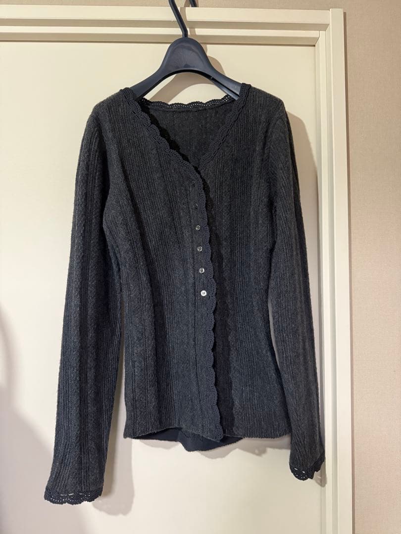 n*。様 UND PIN TUCK LACE LIKE KNIT TOP - メルカリ