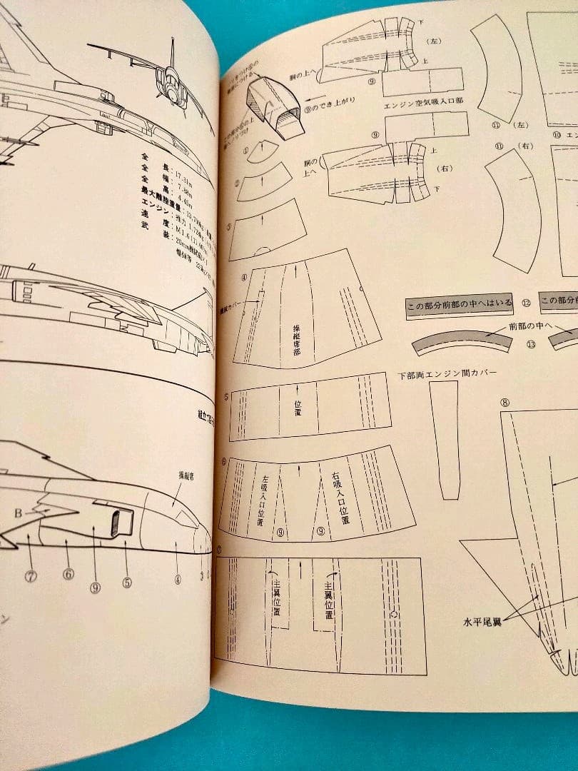 昭和52年 ペーパー・スケールモデル 世界のジェット戦闘機 切り抜く本