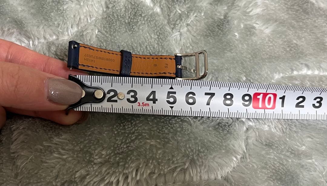 HERMES 《ケープコッド》 PM31 二重巻 純正レザーベルト ネイビー