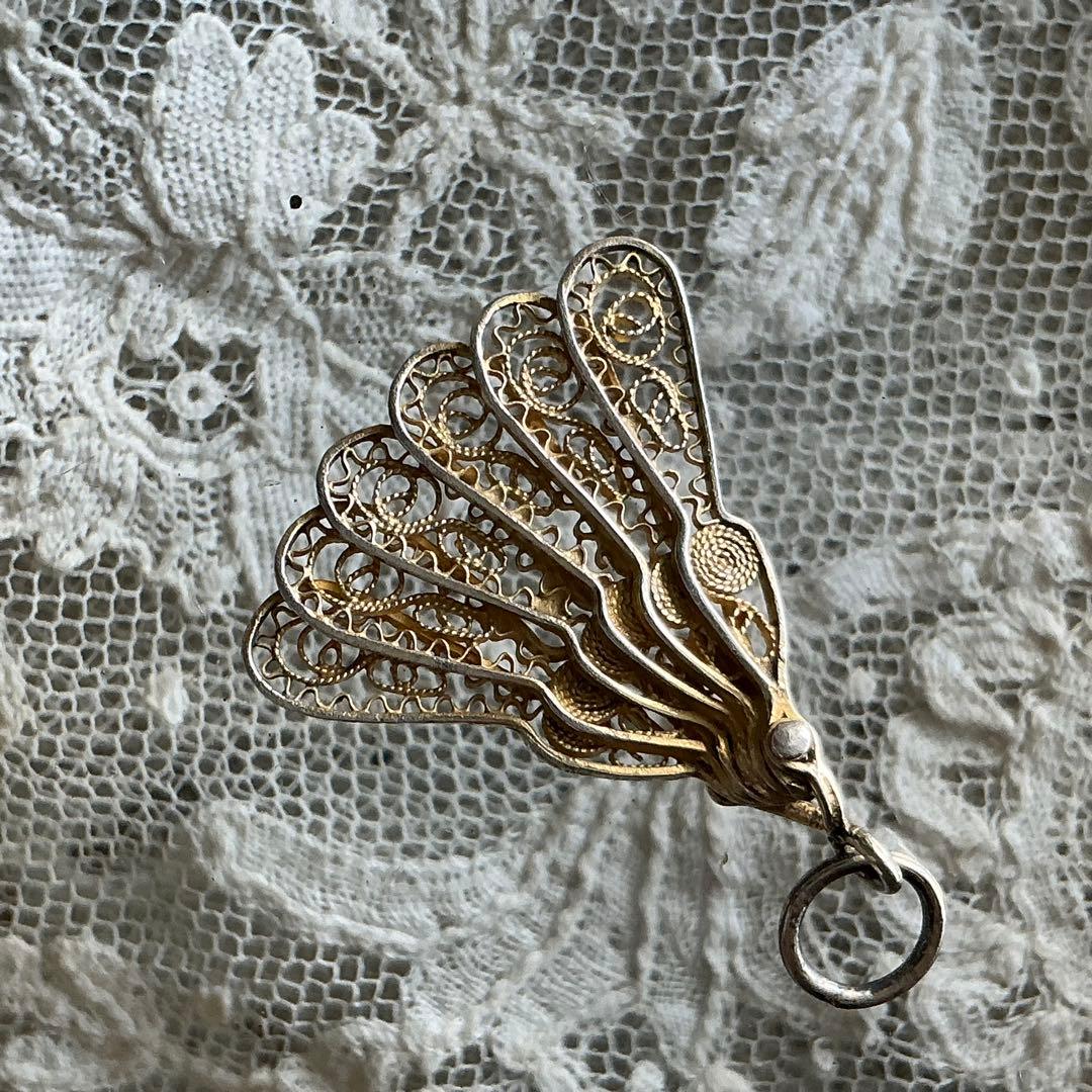 フランスアンティーク ミニチュア エヴァンタイユ 扇子 ミニョネット