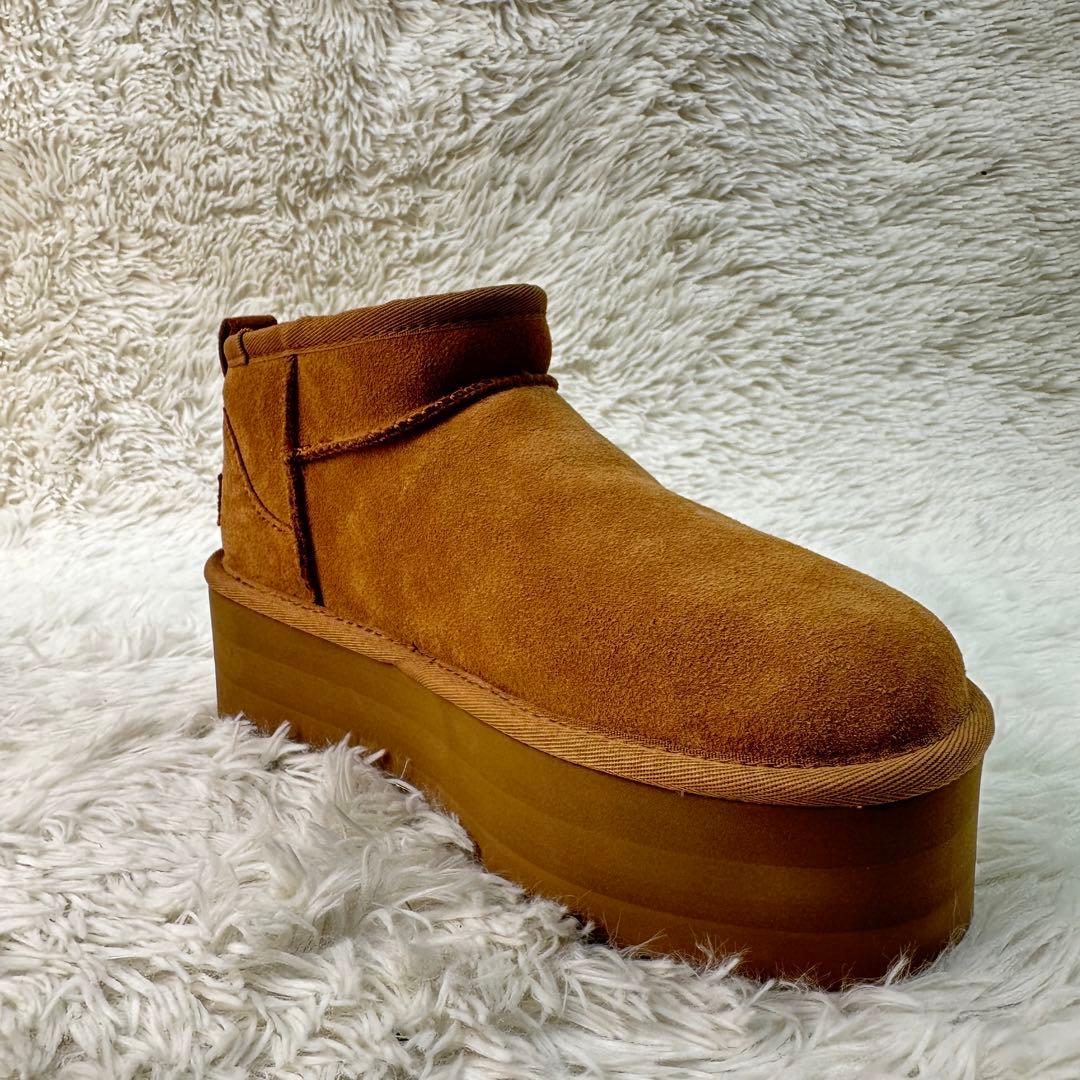 UGG クラシック ウルトラ ミニ プラットフォーム 25cm 8 チェスナット