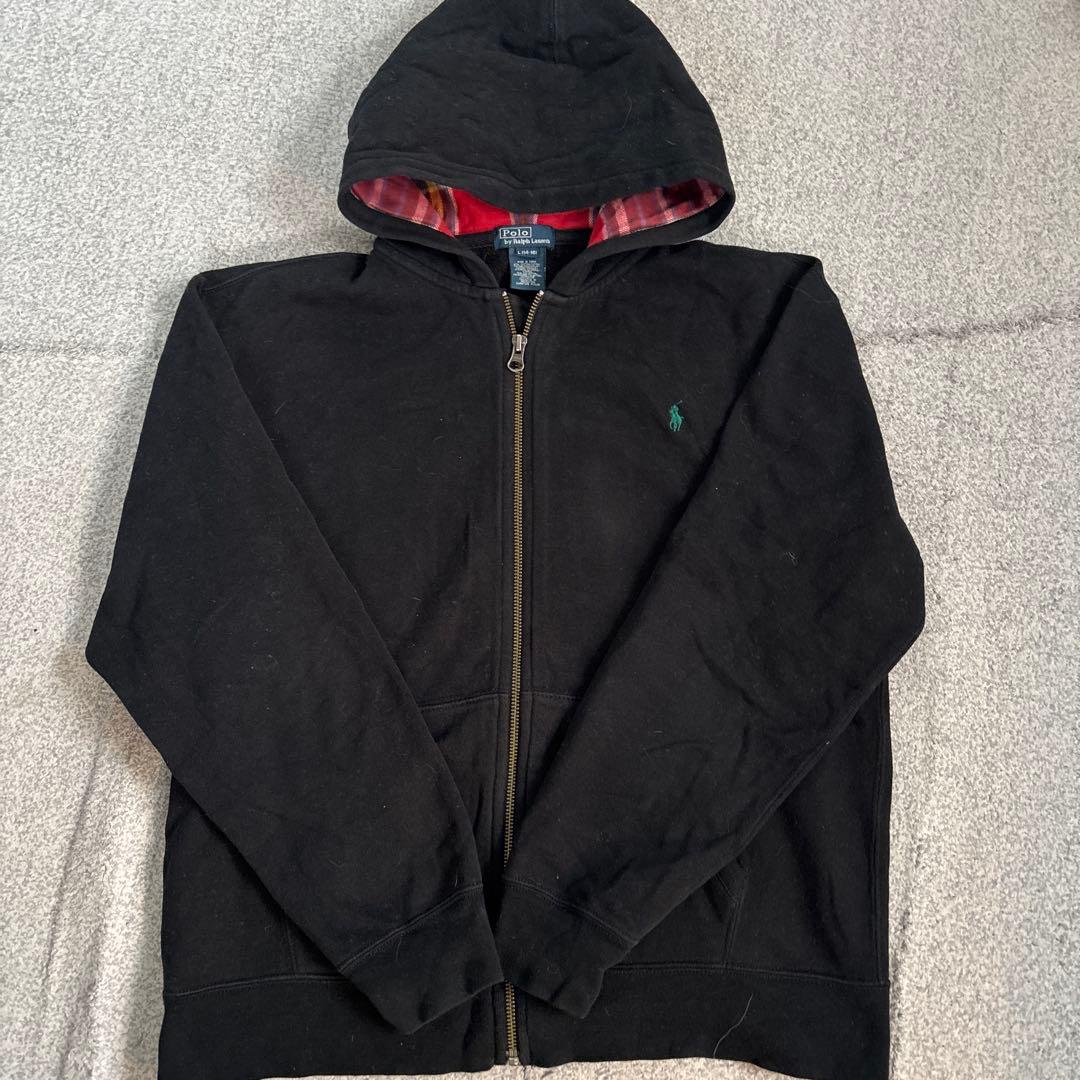 polo ralph lauren パーカー 短丈希少黒Sサイズ‼️drip必見‼️ - メルカリ