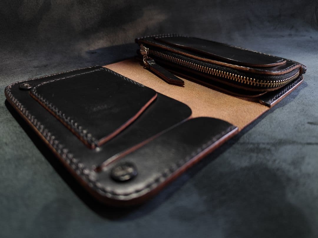 石山 裕也様オーダーカスタム　HORWEENクロムエクセル トラッカーウォレット