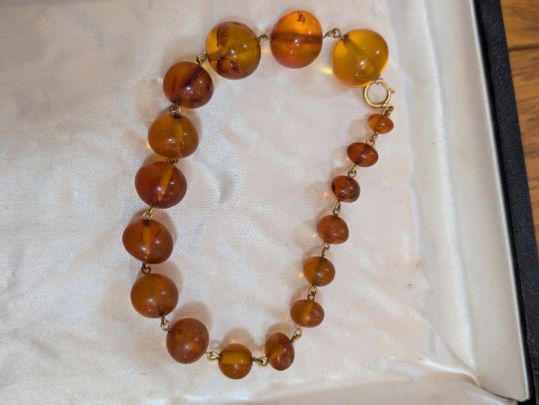 遺品整理 琥珀 アンバー ブレスレット K18 2つセット GOLD 18金