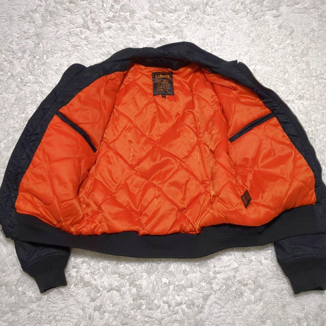 Schott♢CWU-R キルティング 中綿 フライトジャケット パッチ 黒 M