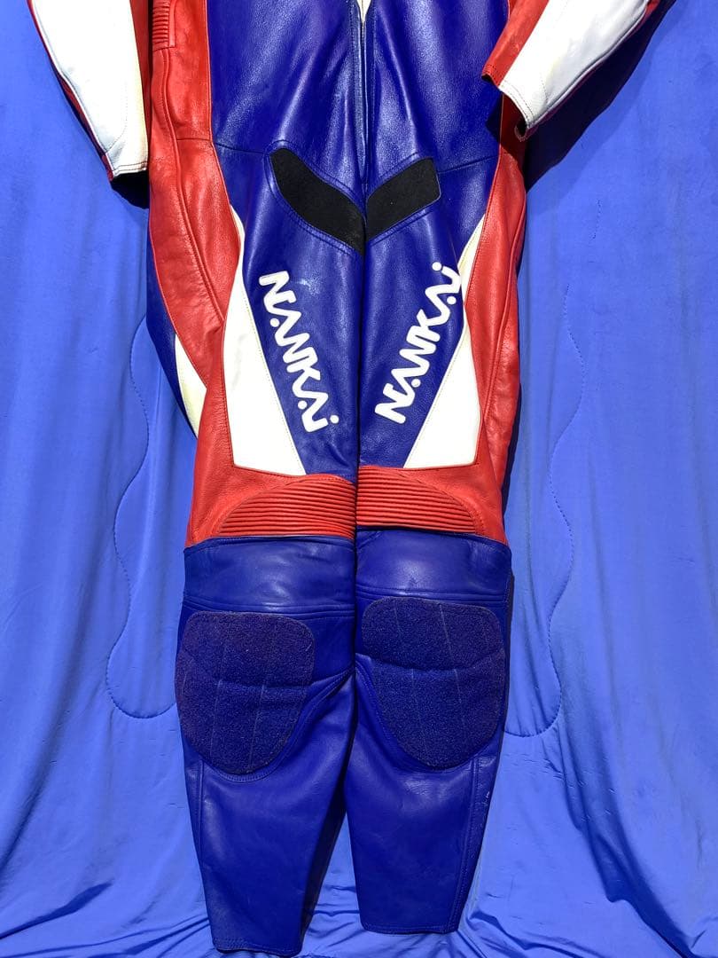 プロフ必読）様専用 NANKAI レザーツナギ 青赤白 MFJ Lサイズ - メルカリ