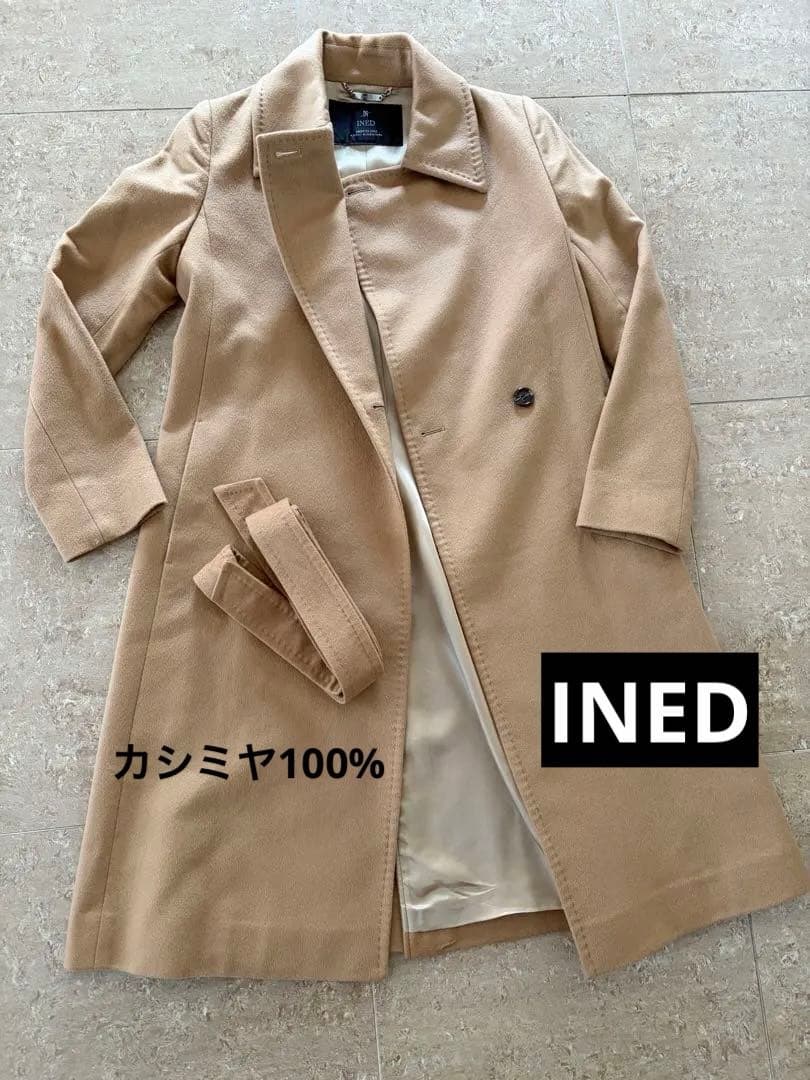 新品未使用　INED イネド カシミヤ100% コート WEB限定》カシミヤ100%ミドル丈コート｜INED（イネド）｜フランドル