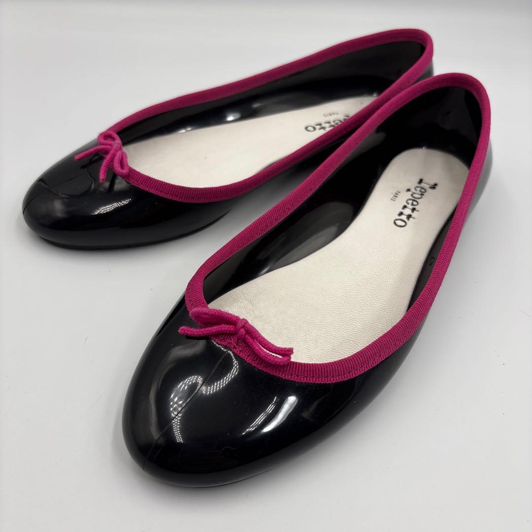 人気✨レペット 38 サンドリオンベイビー レインシューズ 黒×ピンク