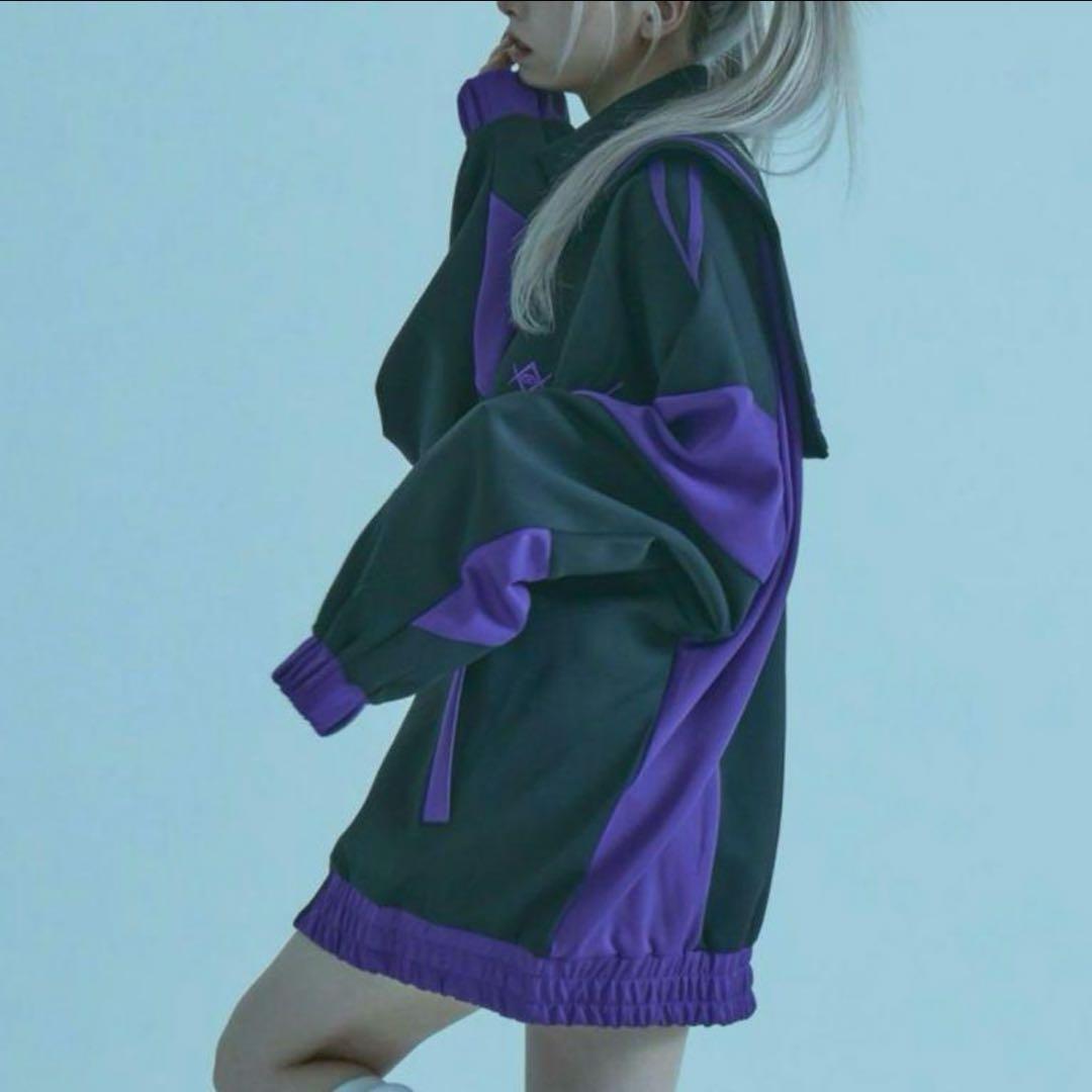 美品✨レフレム BIG切り替えセーラーカラージャージ パープル - メルカリ