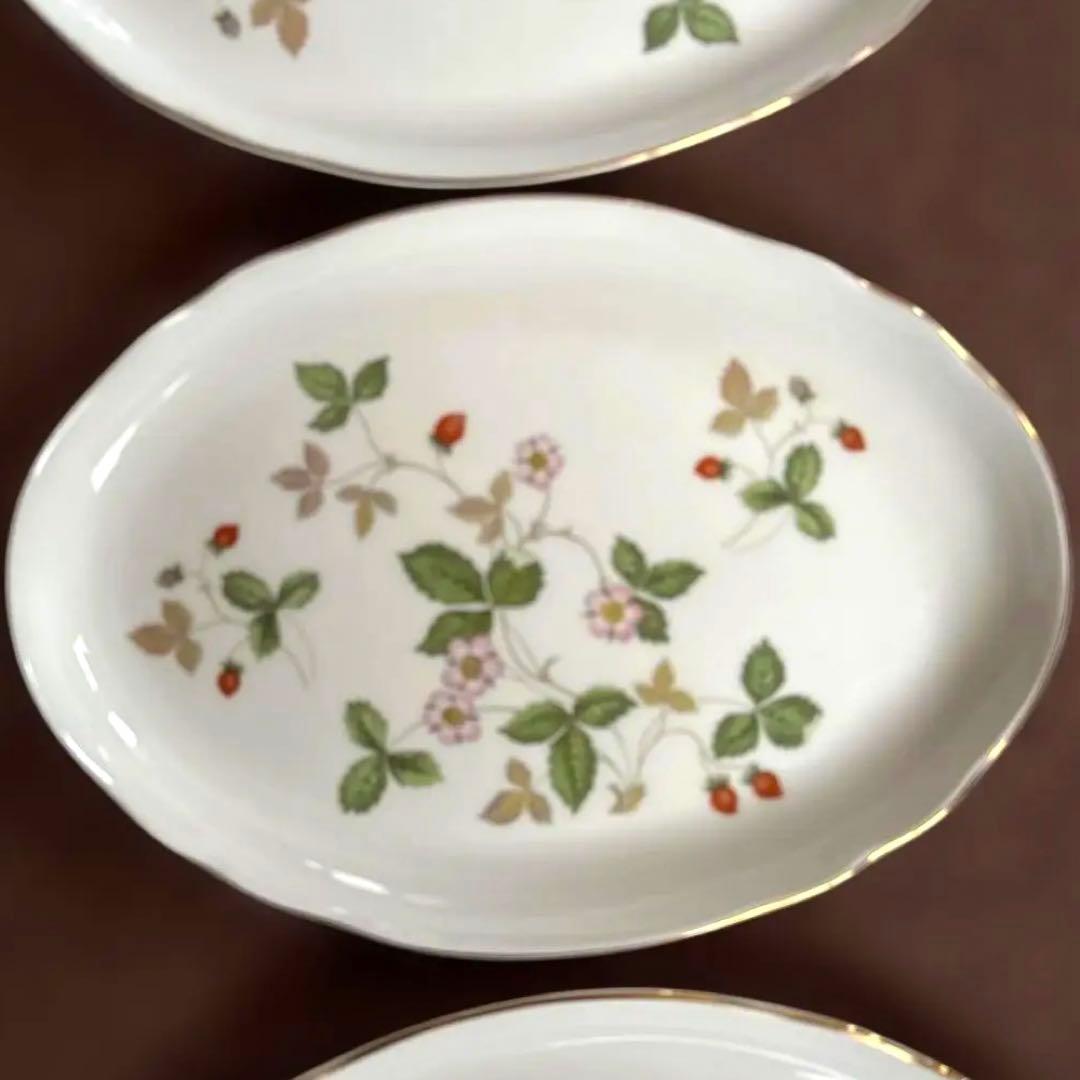 【未使用】黒壺  オーバル皿 ワイルドストロベリー　23.5cm