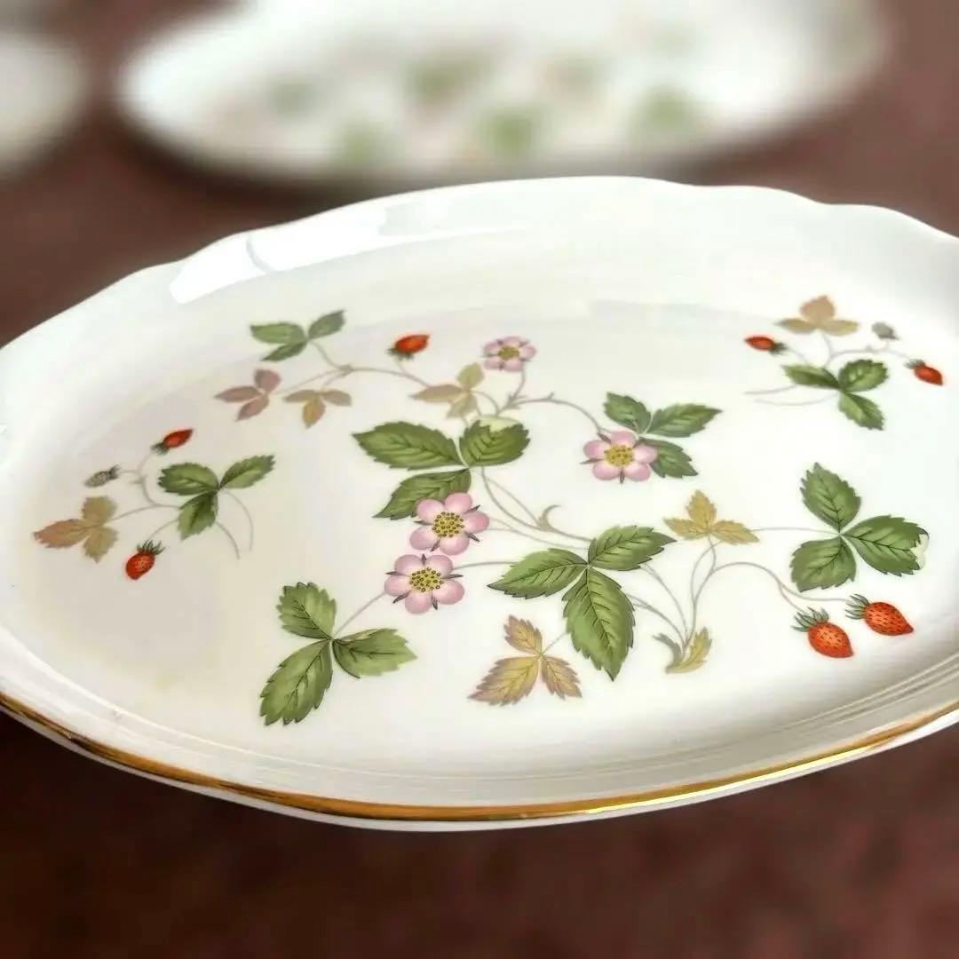 【未使用】黒壺  オーバル皿 ワイルドストロベリー　23.5cm