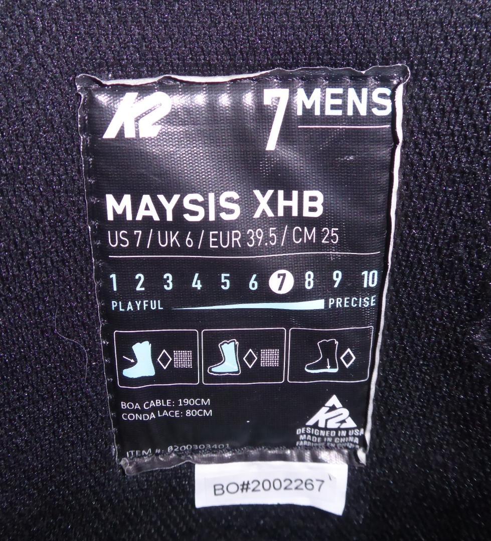 ■タグ付き未使用品！K2 MAYSIS XHB BOAブーツ 25.0cm■