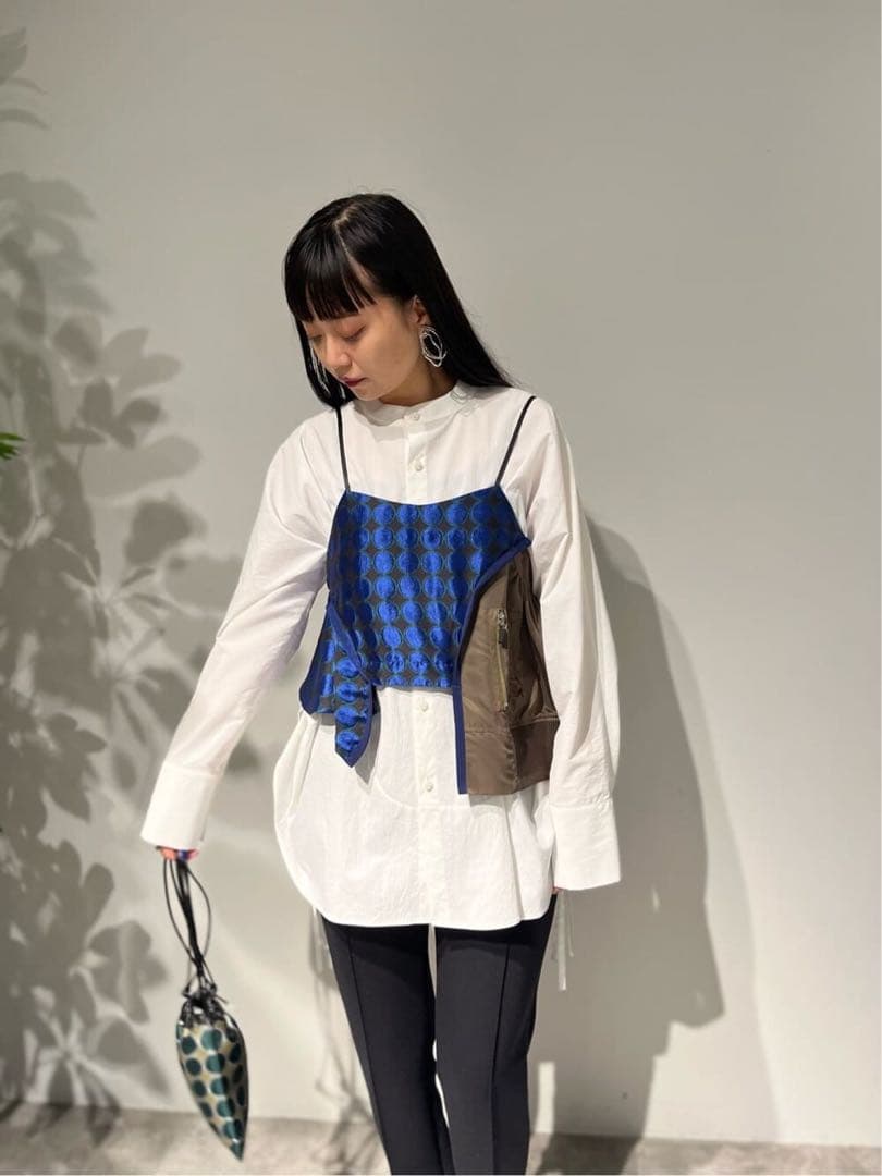 訳あり＊UN3D.【定価3.7万】ジャカードミックスキャミソール