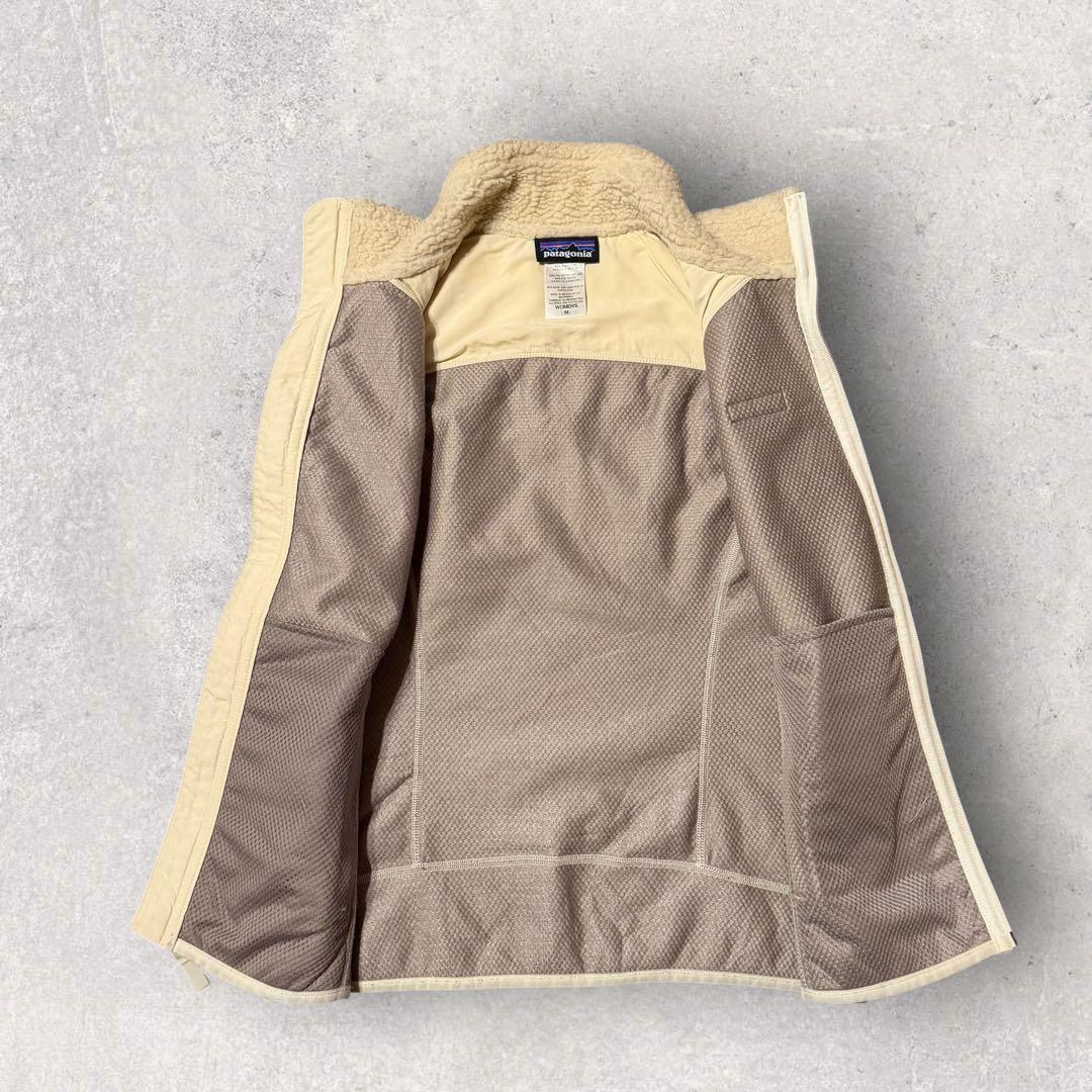 パタゴニア】フリースベスト ボア M クリーム色 レトロX 14年製 美品 f