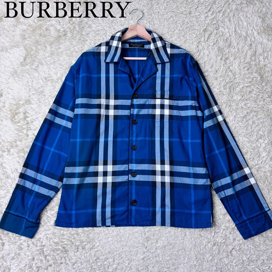 美品✨近年モデル】バーバリー オープンカラーシャツ メガチェック