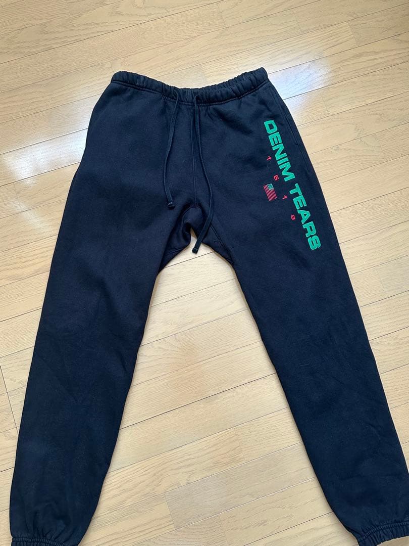 DENIM TEARS スウェットセット M ブラック デニムティアーズ