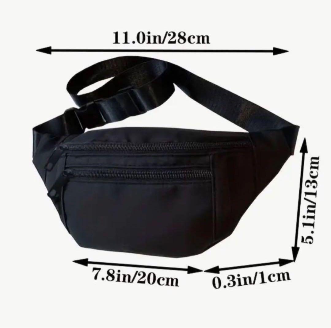 新品未使用 ブラック ボディバッグ・ウエストポーチ 男女兼用 - メルカリ