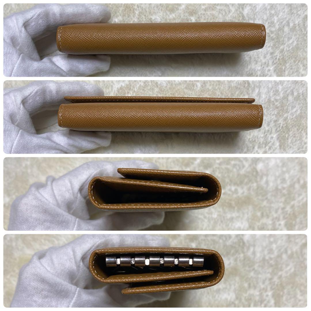 付属品完備❗️新品未使用✨プラダ6連キーケース サフィアーノレザー