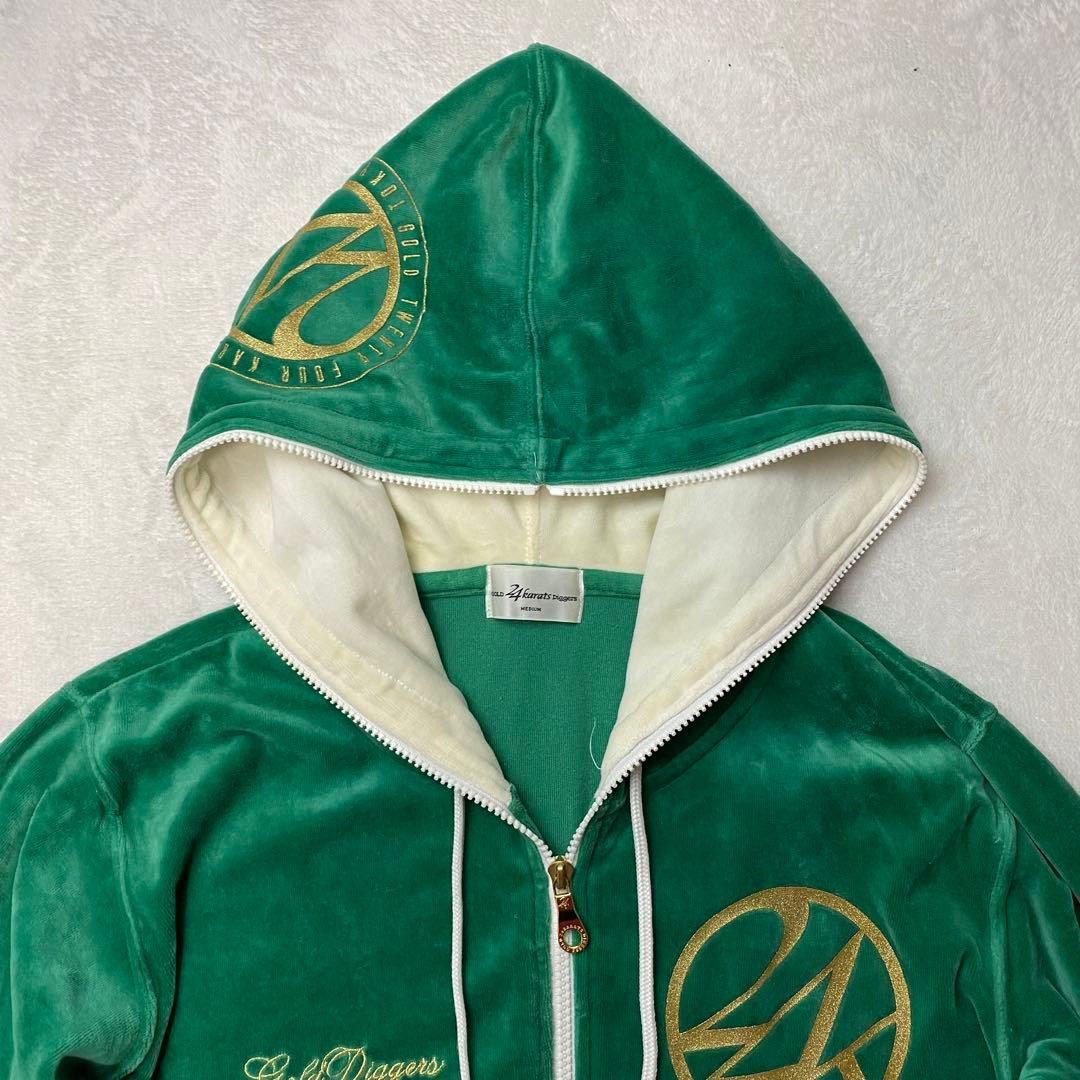 24karats ベロア セットアップ ジャージ オカザイル M グリーン - メルカリ