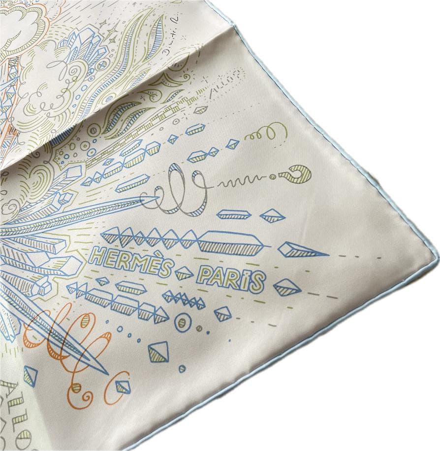 【新品未使用】エルメス Hカレ 90 《プリーズ・ホールド・ザ・ライン》シルク