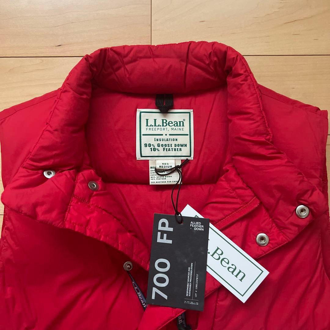 未使用 LLBean JAPAN EDITION ホールデンダウンベスト 赤 M