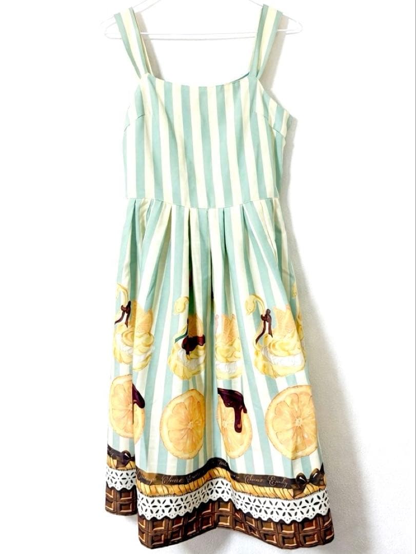 新品】エミリーテンプルキュート スワンシュー柄 ジャンパースカート