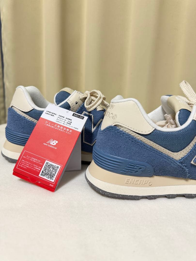 新品New Balance WL574RBS 23.5cm ブルー スニーカー