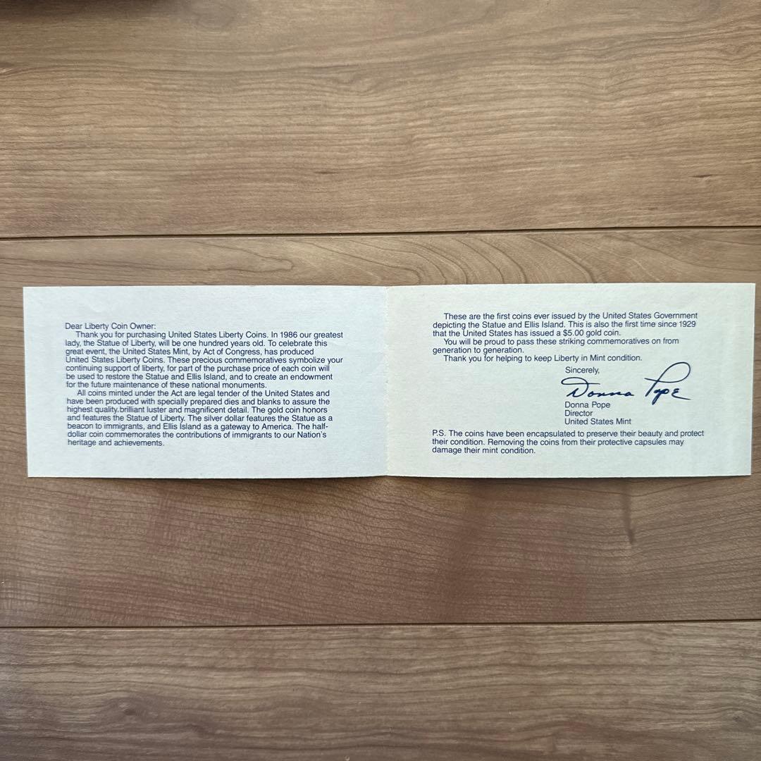 1986年 リバティコイン エリス島 - メルカリ