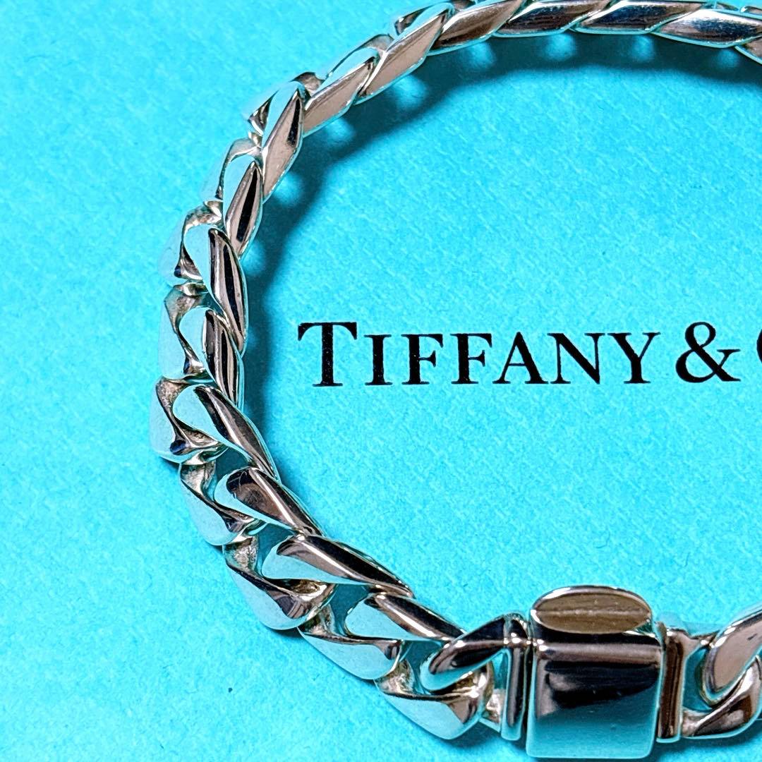 【美品】19.5cm 希少 ティファニー 喜平チェーン ブレスレット SV925