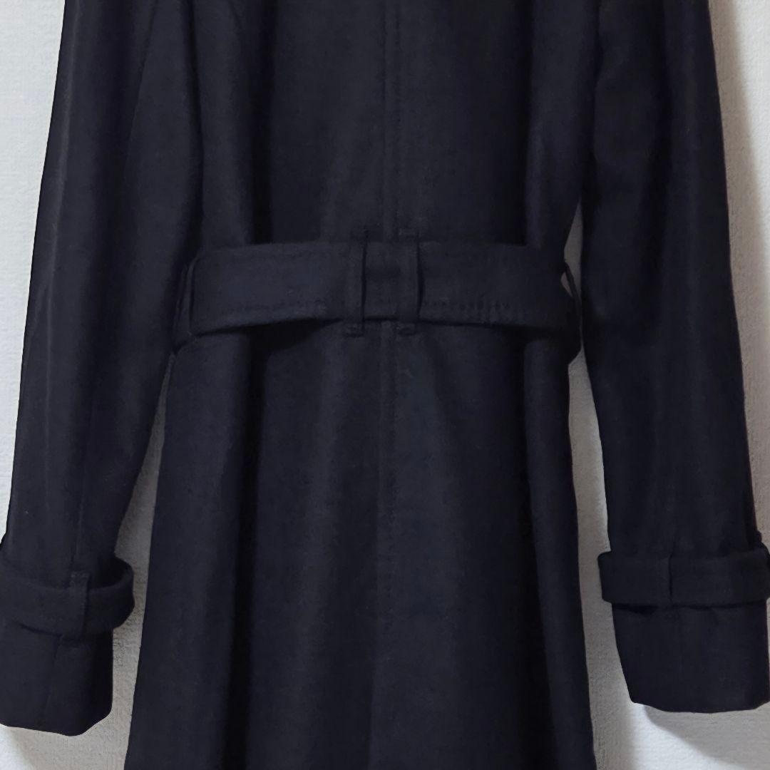 極美品】ポールスミス カシミヤ マルチストライプ トレンチコート 黒 L