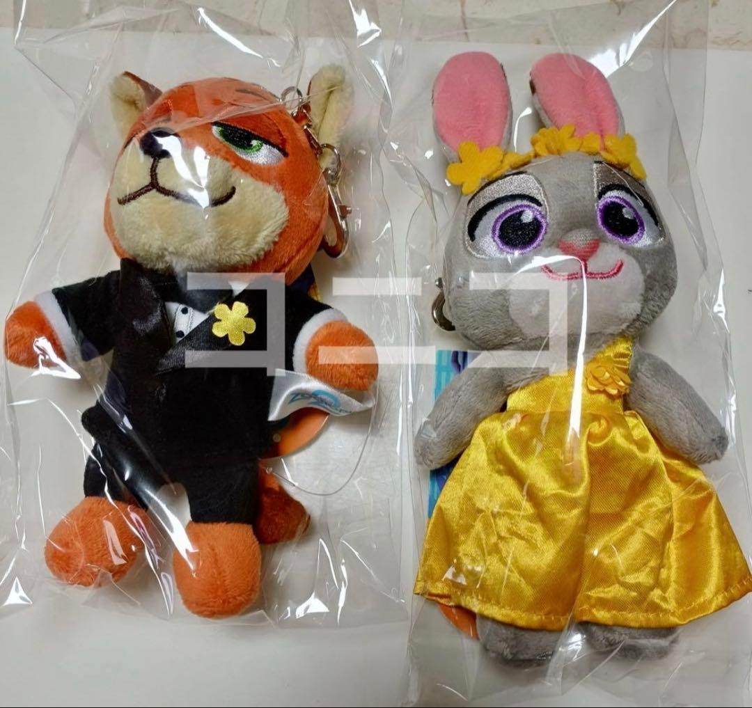 韓国Zootopia2 ズートピア2 ニック ジュディ キーホルダー ぬいぐるみ