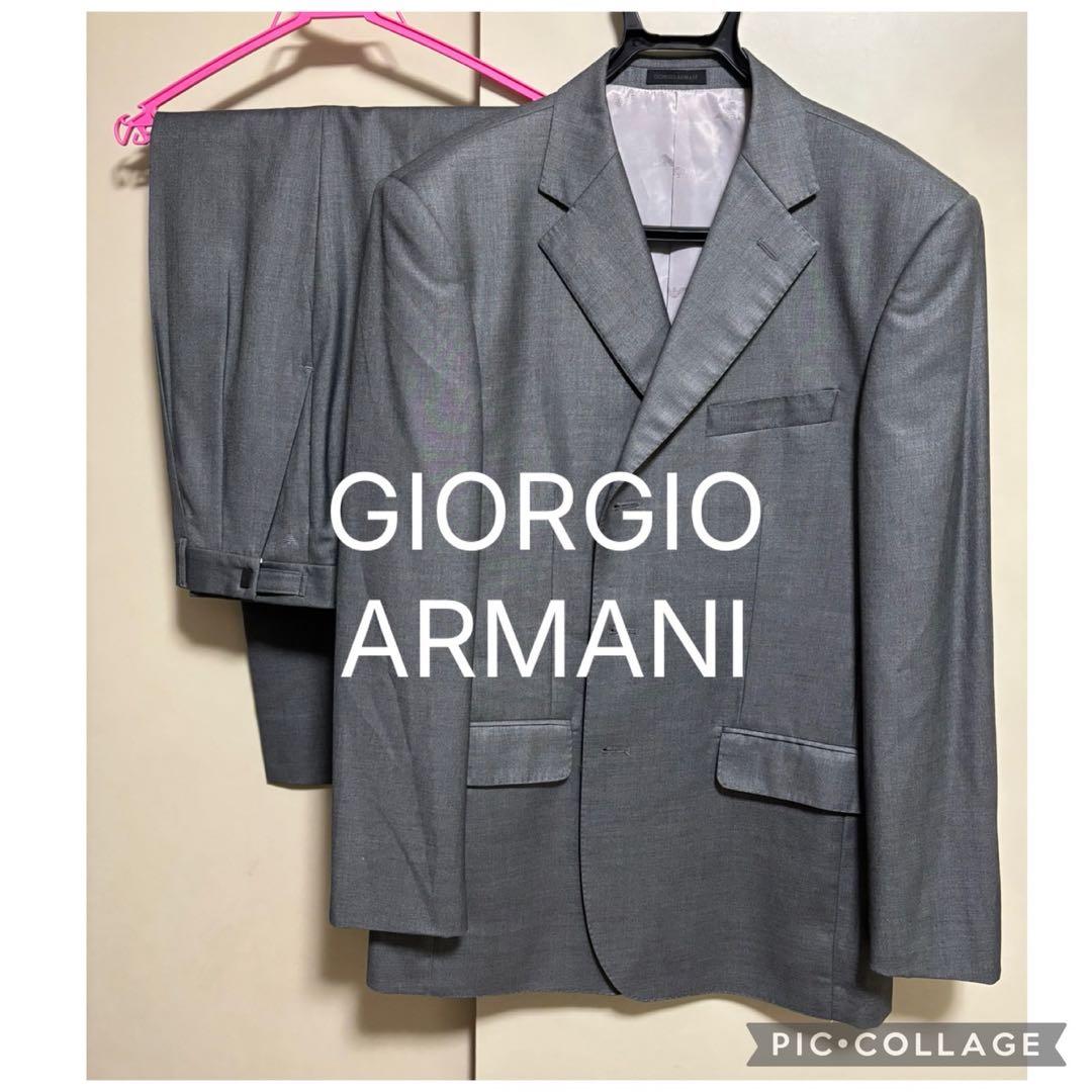 美品　Giorgio Armani ジョルジオアルマーニ　セットアップスーツ　Ｌ GIORGIO ARMANI】MULTI FABRIC DOUBLE SETUP SUIT ジョルジオ
