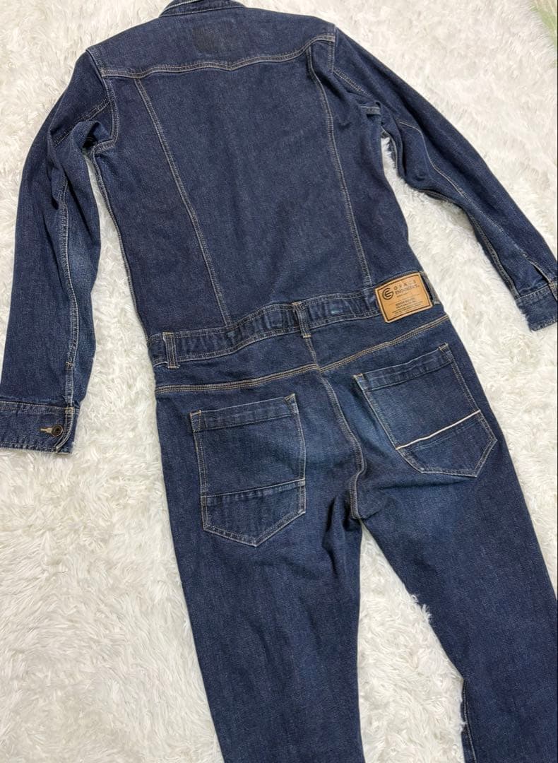 GRACE ENGINEER ストレッチデニムつなぎ 濃紺 LL 美品