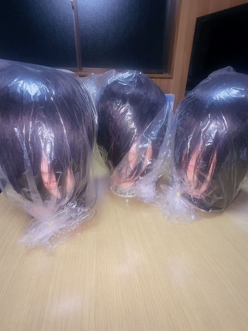 練習用　カットロングウィッグ　3個セット　新品未使用 NBAA カット練習用 ロングカットウィッグ リサロング NB-WLC03 美容師