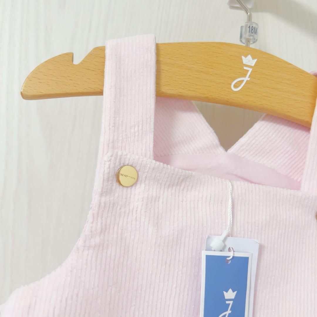 新品】jacadi ピンク パッチポケット付きワンピース 18m - メルカリ