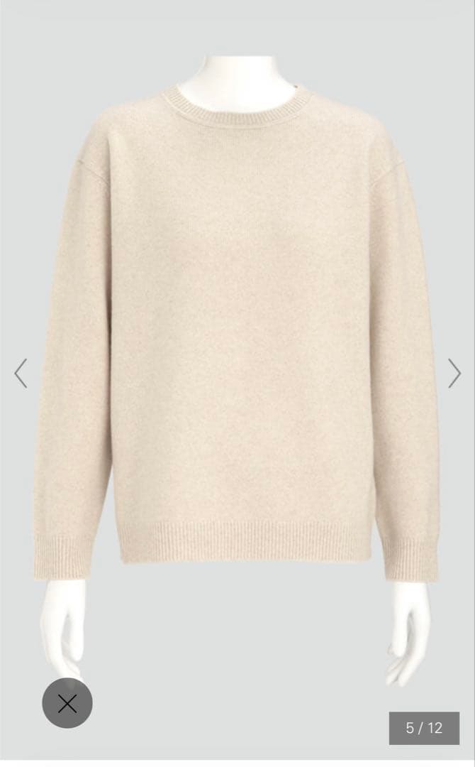 2026SS セオリーリュクス】フードストール付きニット カシミヤ混 M38