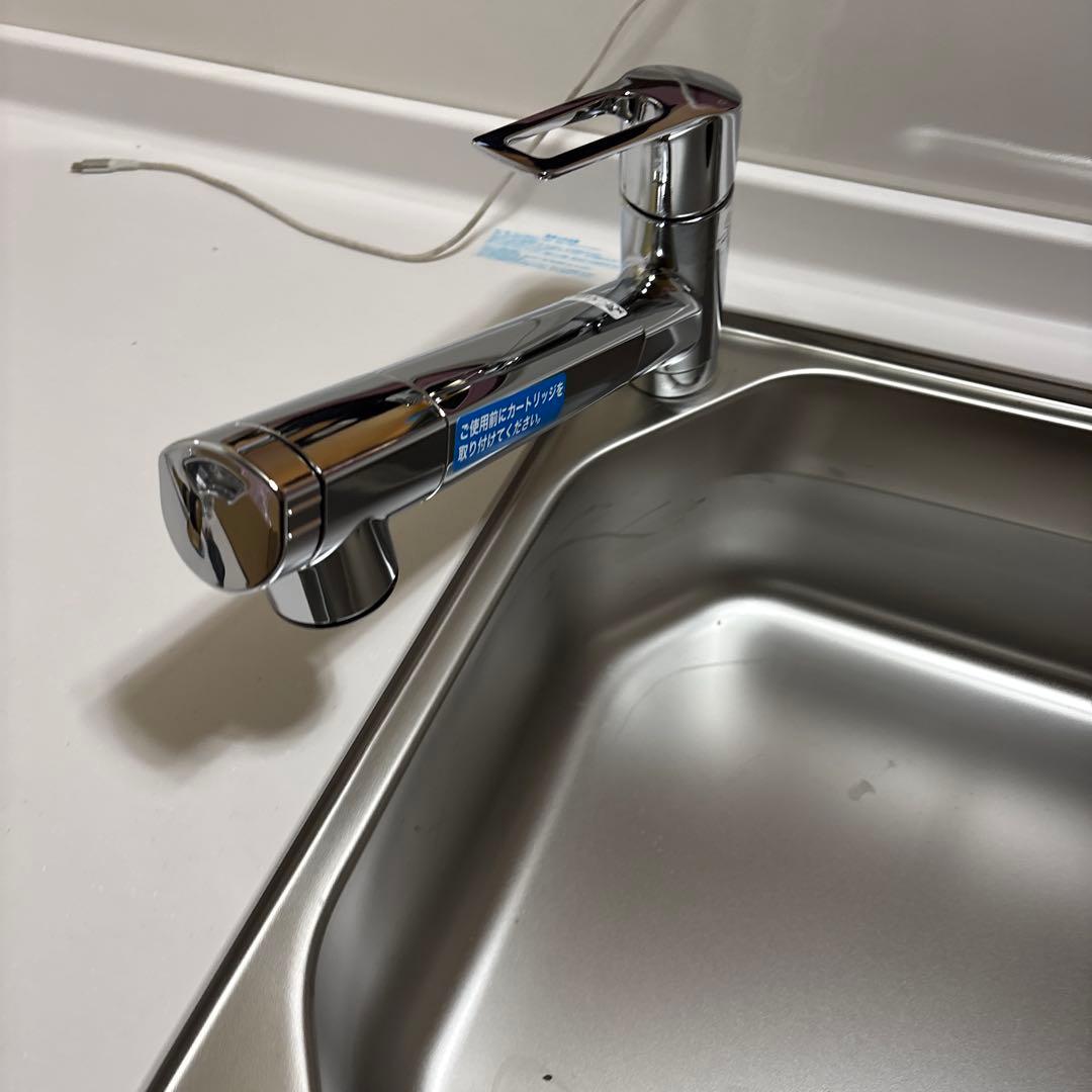 ステンレス製クロムメッキ浄水器 Panasonic（パナソニック） 水栓金具 エコナビ フロントセンサー水栓