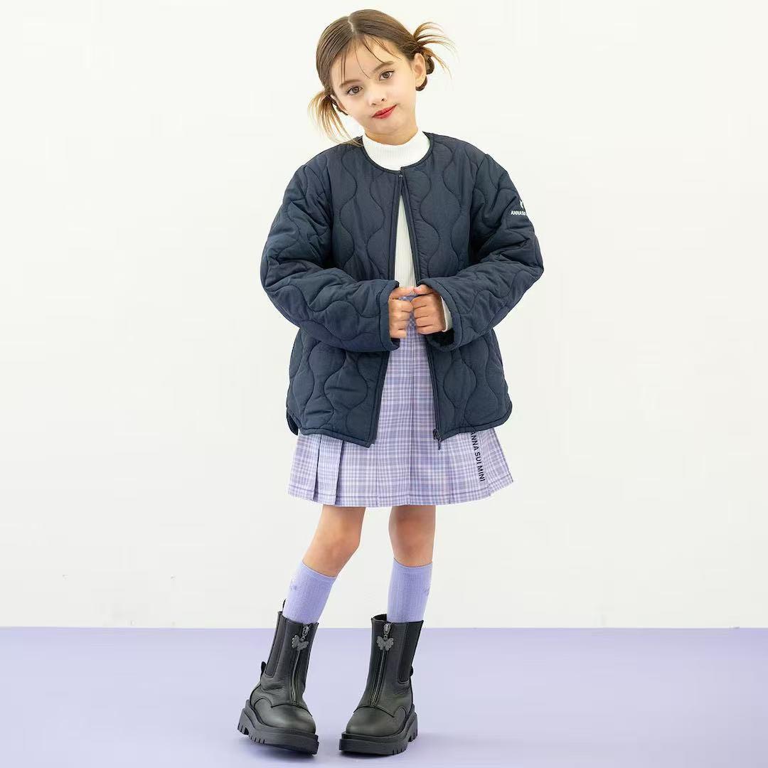 新品タグ付き ANNA SUI mini 中綿ブルゾン 紺 130cm - メルカリ