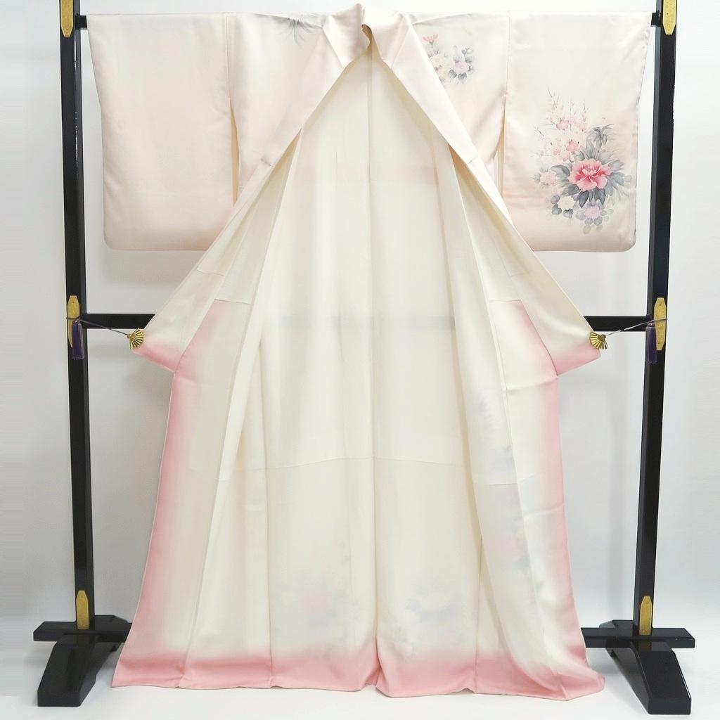 ME161　付下げ　身丈165cm　トールサイズ　牡丹