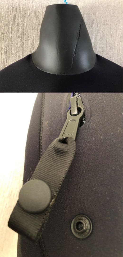 全身裏起毛☆国内大手有名ウエットメーカーYKKロングチェストジップ+