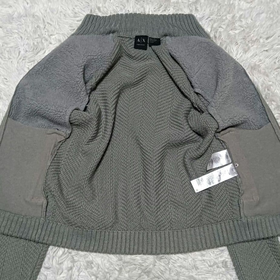 アルマーニエクスチェンジ ドライバーズニット ダブルジップ フェイク