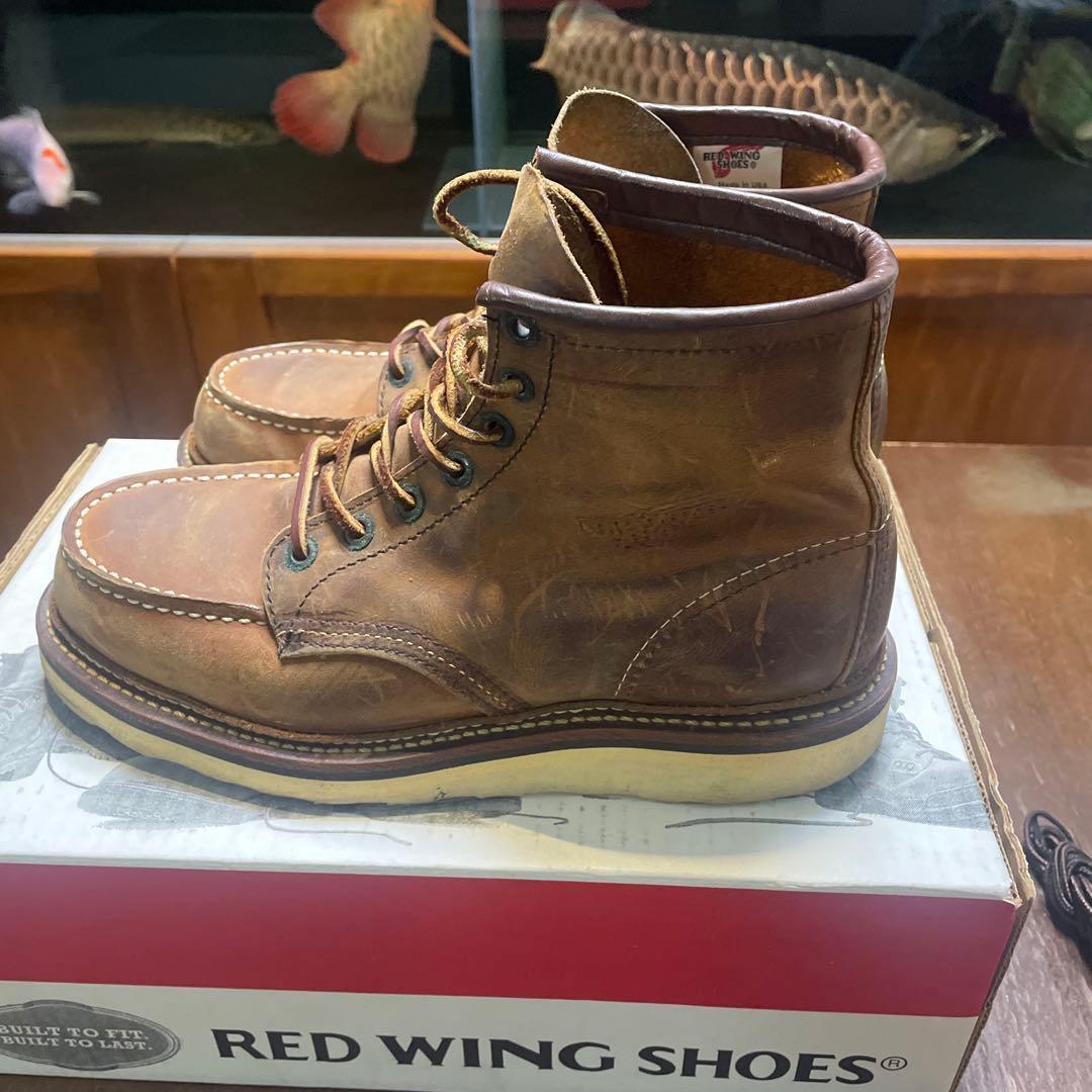 RED WING SHOES ブラウンミッドカットブーツ RED WING SHOES（レッドウィング） REDWING 6インチ ラインマン ブーツ