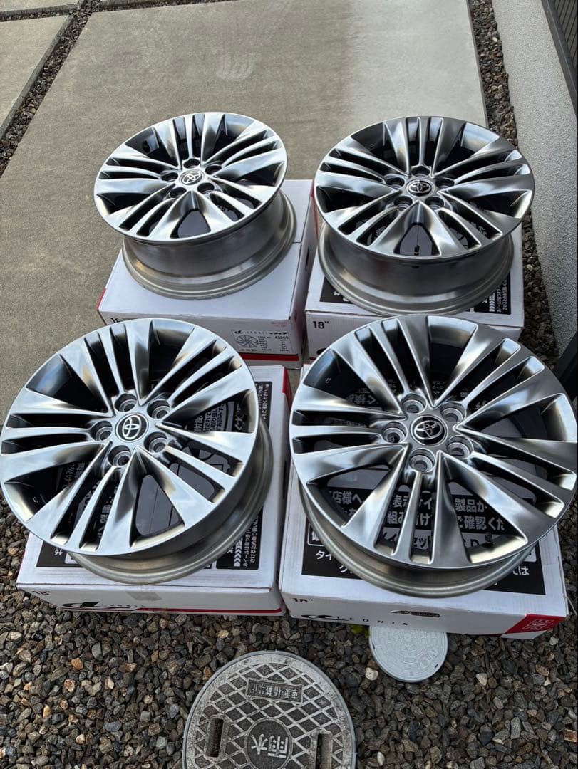 新型 アルファード 40系トヨタ純正 ホイール 新車外し 18インチ 4本