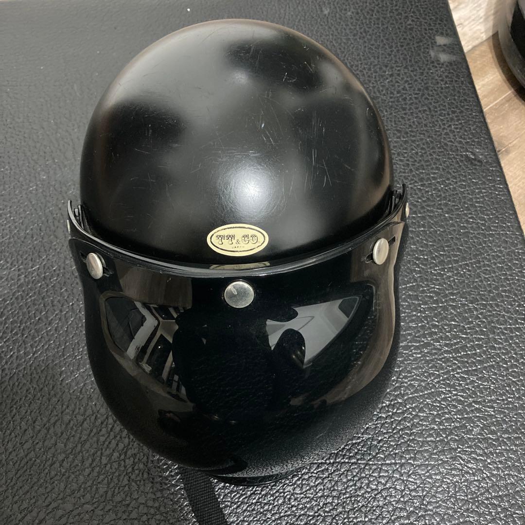 tt&co ジェットヘルメット マットブラックビンテージ - メルカリ