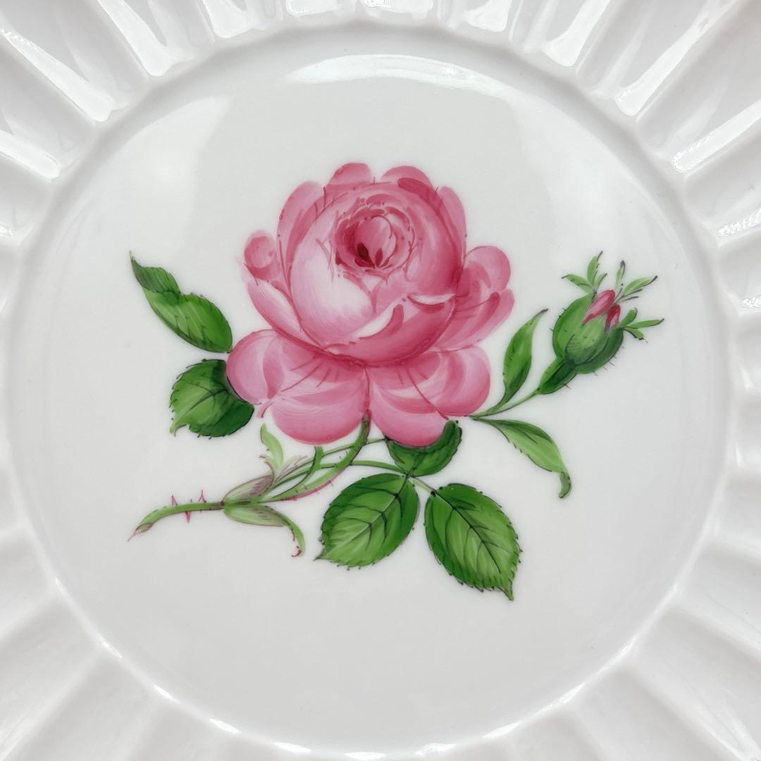 マイセン ピンクローズ 21.5cm 深皿 ボウル 美品 金彩 スクラッチあり