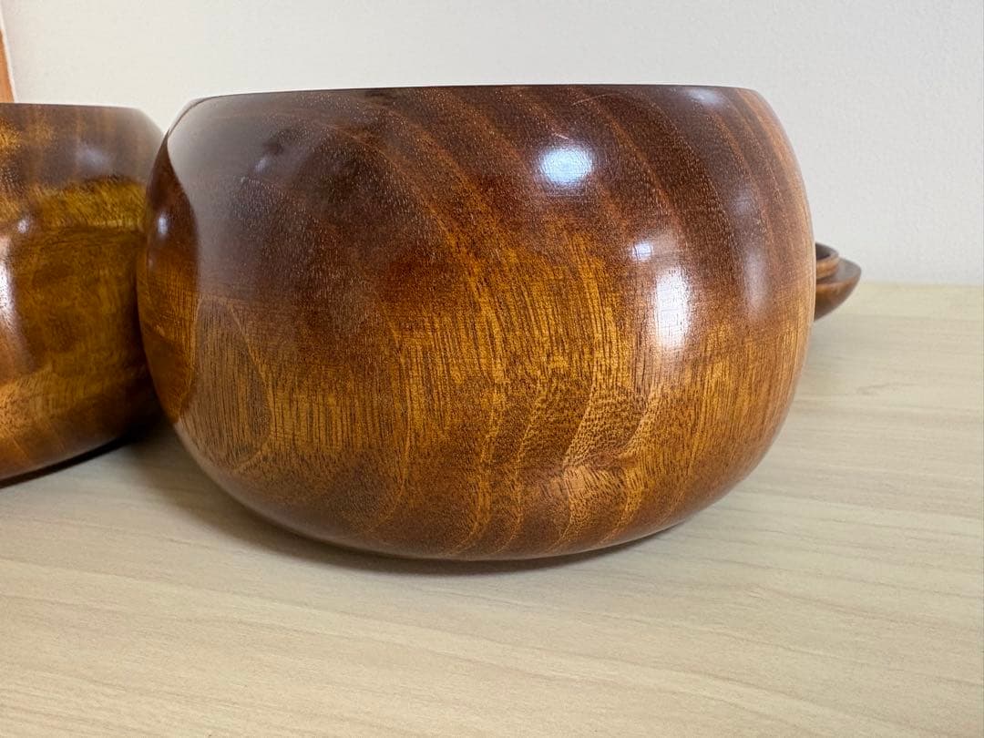 囲碁】楠製碁笥 桐箱付き