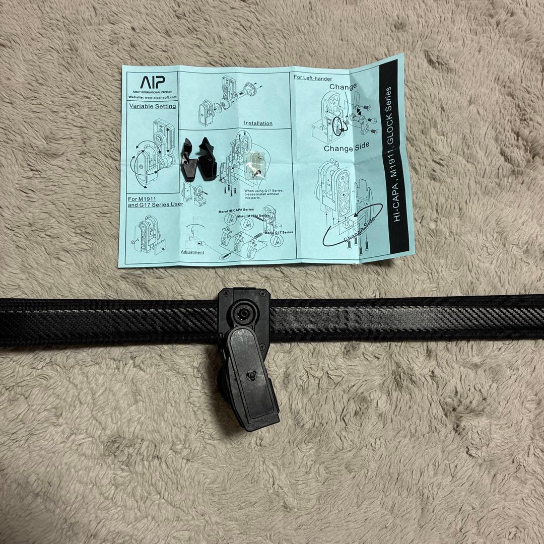 AIP レースホルスター (取扱説明書付き)&ベルトセット AIP レースホルスター (取扱説明書付き)&ベルトセット