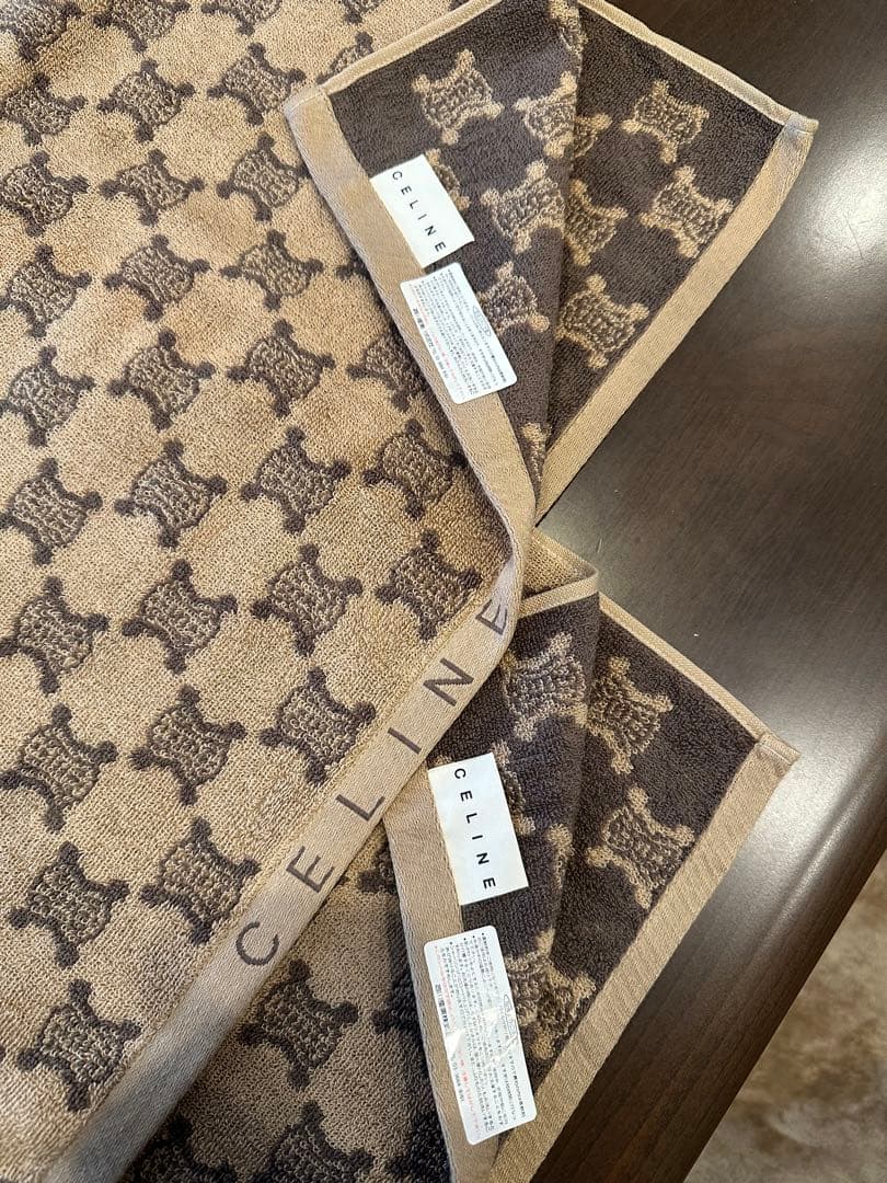 CELINE セリーヌ バスタオル マカダム柄 2枚セット - メルカリ