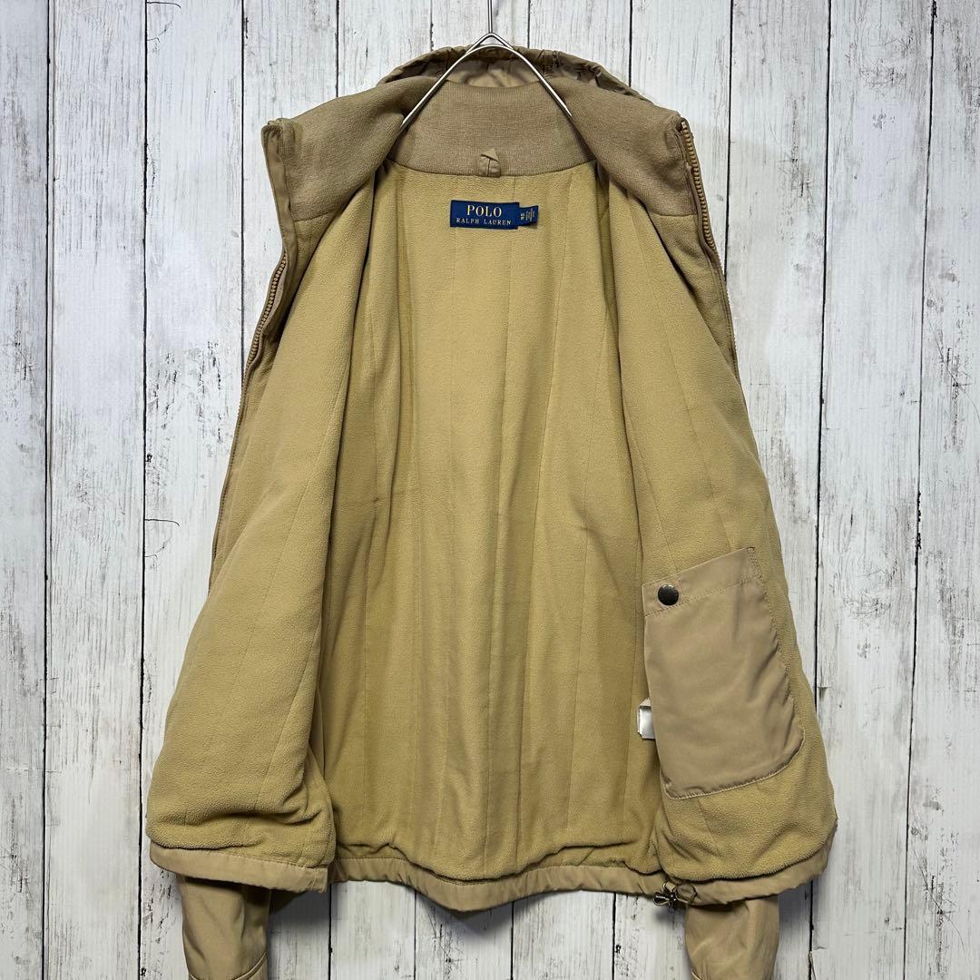 ポロラルフローレン☆フード付ブルゾン】短丈☆ベージュ☆刺繍ロゴ